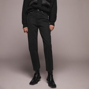 *NWT* Zara Hi-Rise Straight Leg Black Jeans
